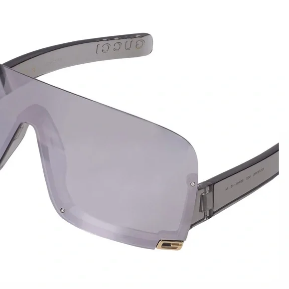 NEW AUTHENTIC GUCCI GREY SUNGLASSES GUCCI SHIELD OR MASK SUNGLASSES Gucci Grey Gradient Lenses Rimless Shield Sunglasses 1854/S  main image 2